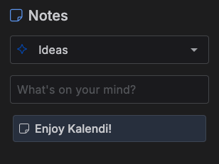 Kalendi - Note