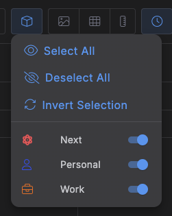 Kalendi Toolbar - Projects